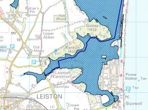 Sizewell flood map