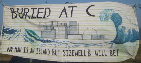 Sizewell Blockaders Banner - used a month before Fukushima (http://www.indymedia.org.uk/en/2011/02/473232.html)